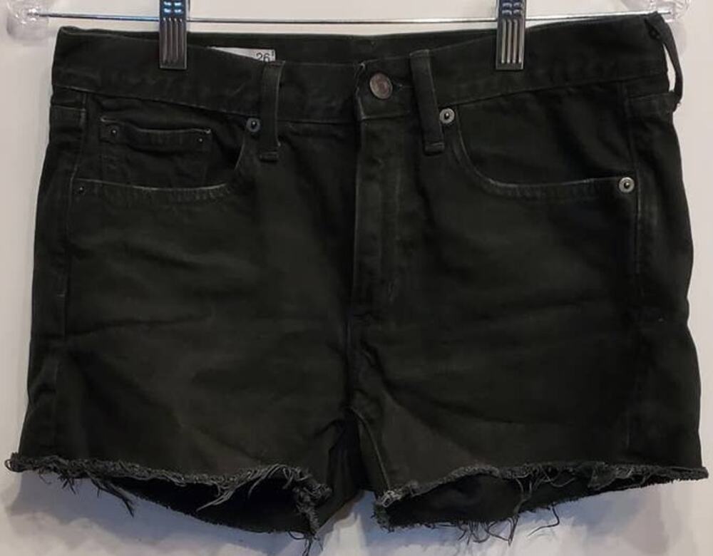 Gap 1969 Women's Black Cut off Denim Jean Shorts Size 26